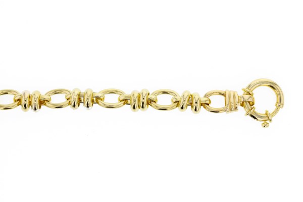 SOLID HANDMADE FANCY OVERLAP LINK 7MM | Golden Mile Jewellery ...